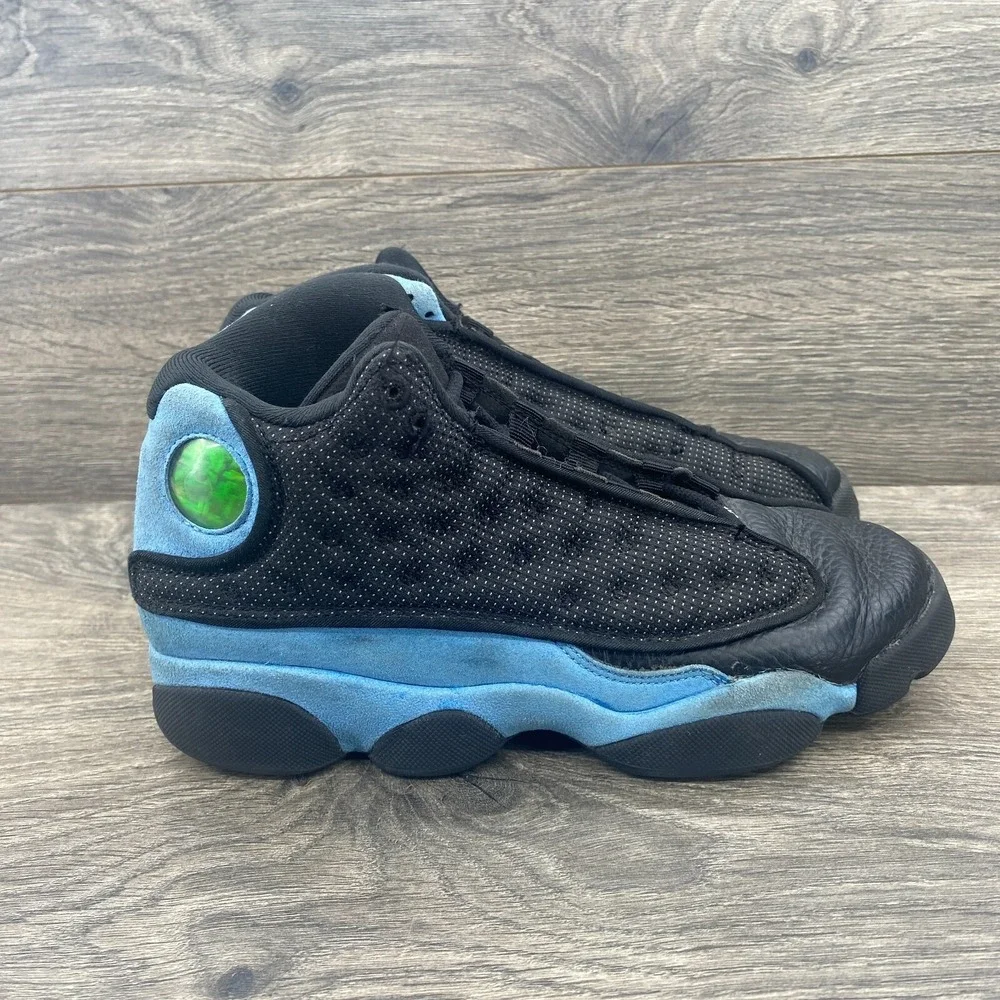 Air Jordan 13 Xlll Retro Youth GS Black University Blue Sneakers Sz 5Y 884129-04